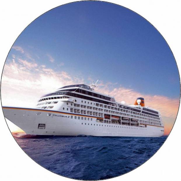 Essbare Papierjacht auf See 19,5 cm