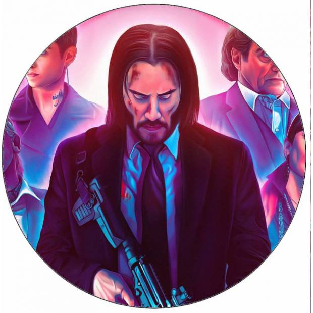 Essbares Papier John Wick Figuren 19,5 cm