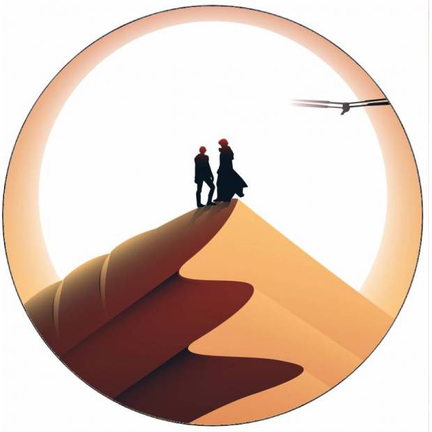 Essbares Papier Dünenfiguren im Sonnenlicht 19,5 cm