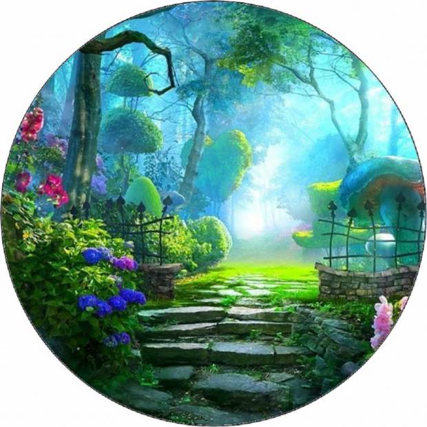 Essbarer Papierzaubergarten 19,5 cm