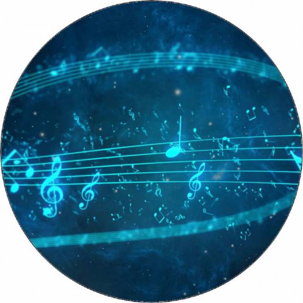 Essbares Papier Notenblatt Umriss Universum 19,5 cm