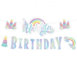 Papiergirlande Einhorn 250cm