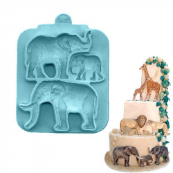 Silikonform - Elefanten 17x13,5cm