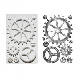 Silikonform mit Zahnrädern