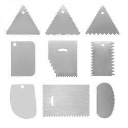 Satz Spachteln für Kuchenränder 9 Stücke