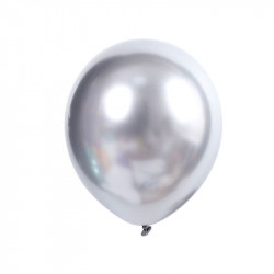 Latekballons metallisch silbern 50 Stück 30 cm