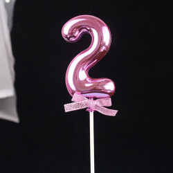 Tortenaufleger rosa Nummer 2