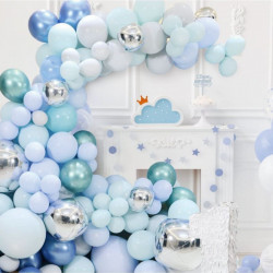 Ballonggirlande hellblau