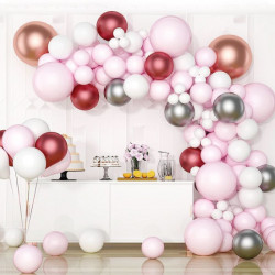 Ballonggirlande hellrosa 94 Stück