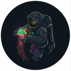 Astronaut aus essbarem Papier im Weltraum 19,5 cm