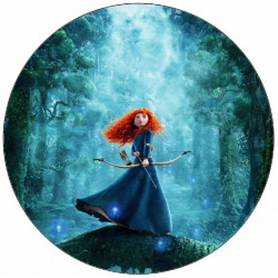 Essbares Papier Prinzessin Rebellin Merida mit Schleife 19,5 cm