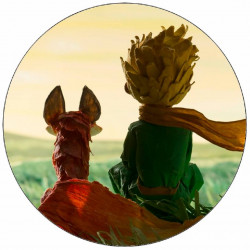 Essbares Papier Kleiner Prinz und Fuchs sitzend 19,5 cm