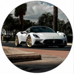 Essbares Papier weiß Maserati 19,5 cm