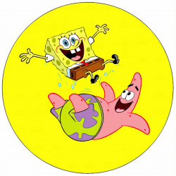 Essbares Papier Sponge Bob und Patrick 19,5 cm