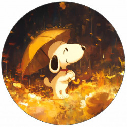 Essbares Papier Snoopy mit Regenschirm 19,5 cm