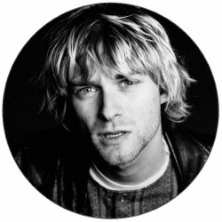 Essbares Papier Kurt Cobain schwarz-weiß Foto 19,5 cm
