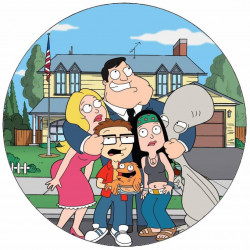 Essbares Papier Amerikanischer Papa Familie 19,5 cm