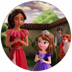 Essbares Papier Elena von Avalor und Isabel 19,5 cm