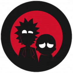Essbares Papier Rick und Morty roter Hintergrund 19,5 cm