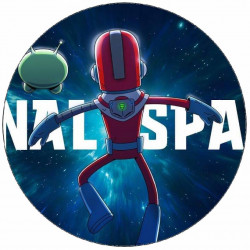 Essbares Papier Endgültiges Raumfahrtlogo 19,5 cm