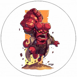 Essbares Papier Hellboy Illustration 19,5 cm