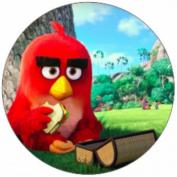 Essbares Papier Angry birds Rot beim Picknick 19,5 cm