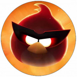 Essbares Papier Angry Birds Rot im Glas 19,5 cm