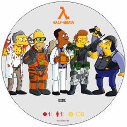 Essbares Papier Simpsons als Half-Life Figuren 19,5 cm
