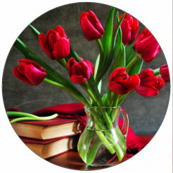 Essbarer Tulpenstrauß aus Papier 19,5 cm