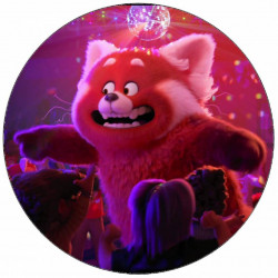 Essbares Papier Transformation Mei als Panda auf einer Party 19,5 cm