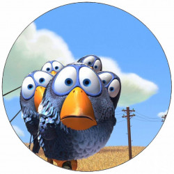 Essbare Papiervögel 19,5 cm