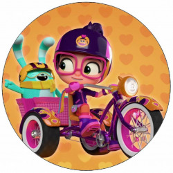 Essbares Papier Abby Hatcher auf Dreirad 19,5 cm