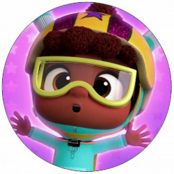 Essbares Papier Abby Hatcher mit Skibrille 19,5 cm