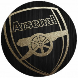 Arsenal essbares Papier schwarzer Hintergrund 19,5 cm