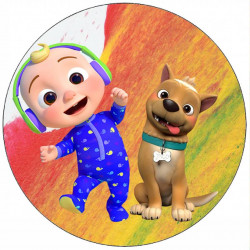 Essbares Papier Cocomelon und Hund Bingo 19,5 cm