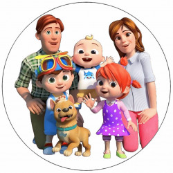 Essbares Papier Familie Cocomelon 19,5 cm