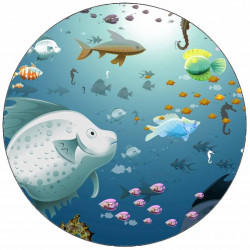 Essbares Papiermuster Fisch 19,5 cm