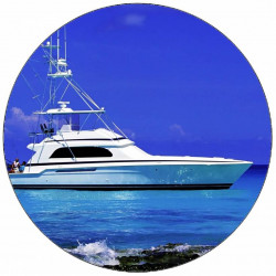 Essbares Fischerboot aus Papier 19,5 cm