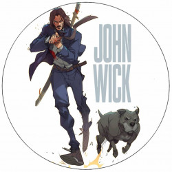 Essbares Papier John Wick Logo 19,5 cm
