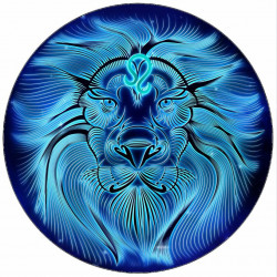 Essbares Papier-Löwenschild 19,5 cm