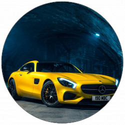 Essbares Papier Mercedes Benz Coupe gelb 19,5 cm