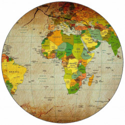 Essbare Papier-Weltkarte 19,5 cm