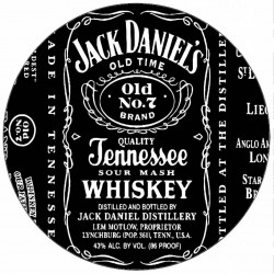 Essbares Jack Daniels-Etikett aus Papier 19,5 cm