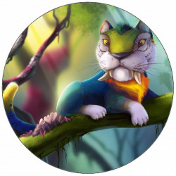 Croods Katze essbares Papier 19,5 cm