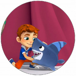 Essbares Papier Sharkdog und Max 19,5 cm