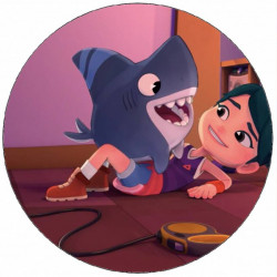 Essbares Papier Sharkdog und Annabelle 19,5 cm