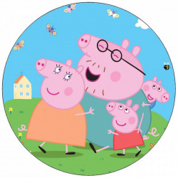 Essbares Papierschweinchen Pepa und Familie 19,5 cm