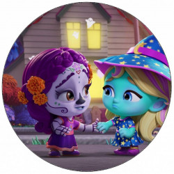 Essbares Papier Super-Monster Katya und ihr Freund 19,5 cm