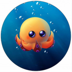 Essbares Papier niedlicher Oktopus 19,5 cm