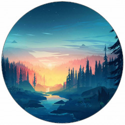 Essbare Papierlandschaft bei Nacht 19,5 cm